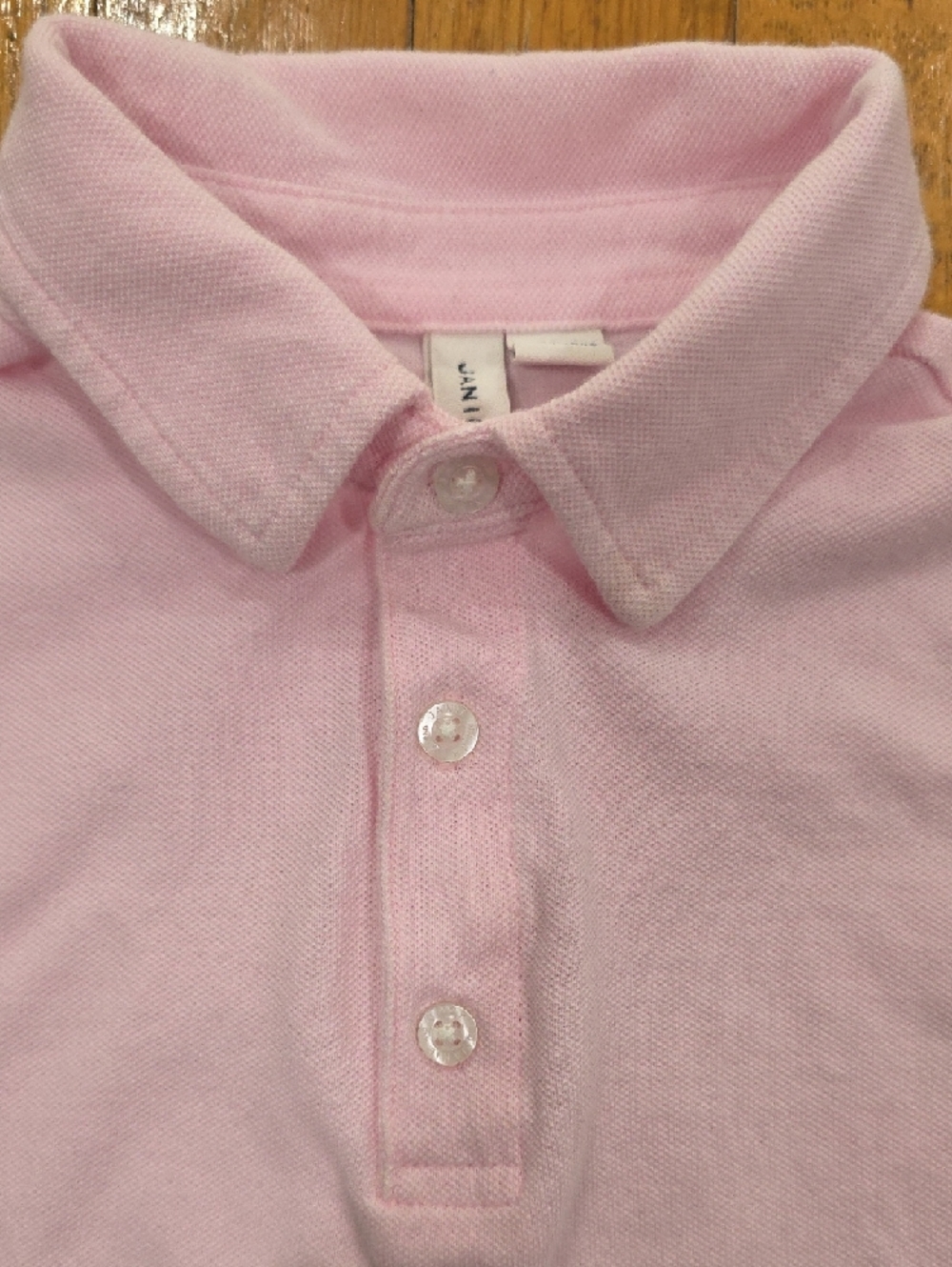 Like New Janie and Jack Light Pink Polo Shirt Size 4 - Picture 2 of 5